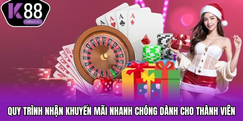 Các bước nhận khuyến mãi K88 siêu nhanh